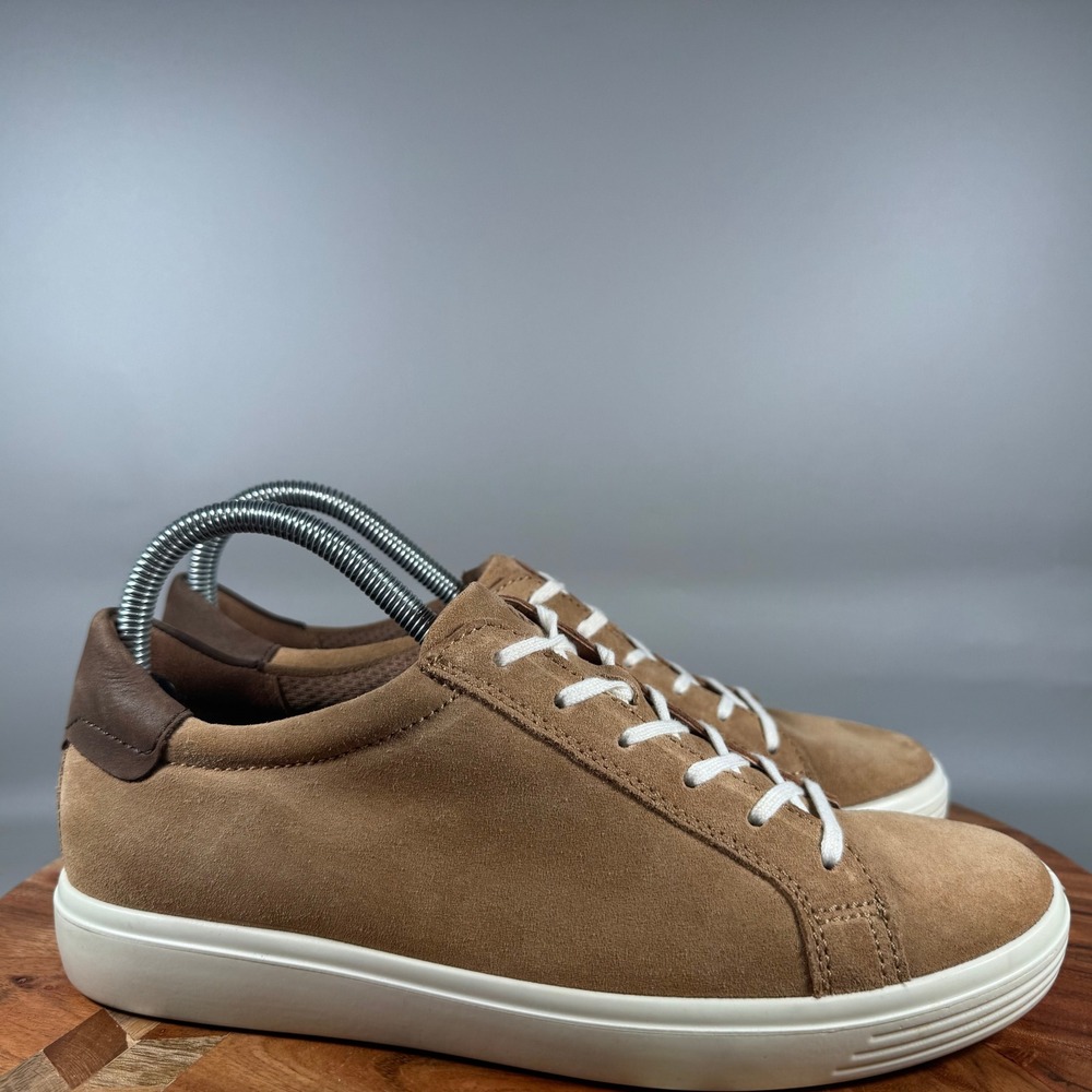 ECCO Soft 7 Women Tan Suede Leather Sneakers Size 39 US 8-8.5 430003